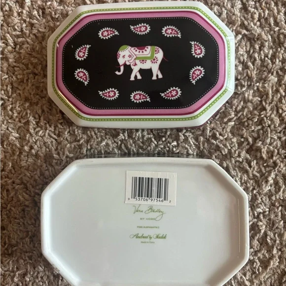Brand New Vera Bradley Pink Elephant Trinket/Jewelry Box